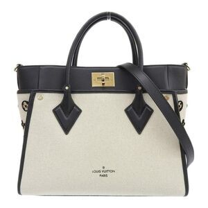 Louis Vuitton 2 Way Bag On My Side MM Beige x Noir